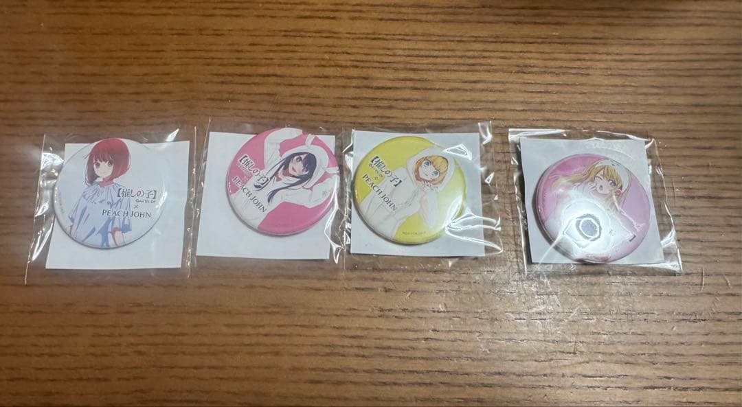 推しの子　PEACH JOHN 缶バッジ 4個セット　コンプ