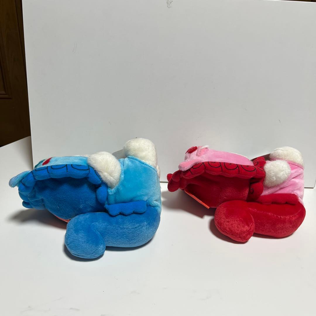 ハローキティ ぬいぐるみセット 沖縄 シーサー ブルー&ピンク サンリオ