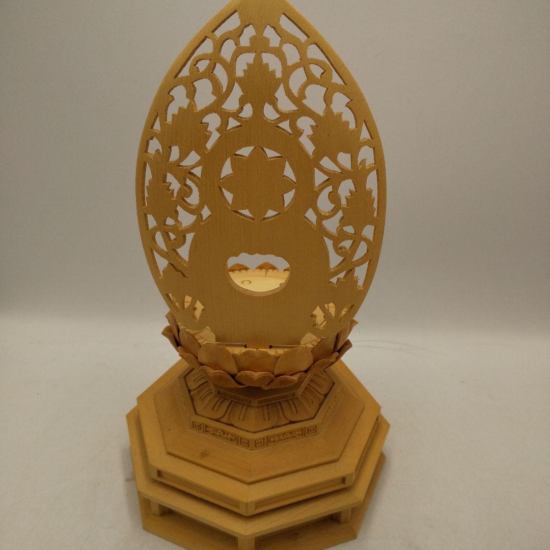 木彫　木製　千手観音　八角台座　置物　オブジェ　アンティーク　美術品