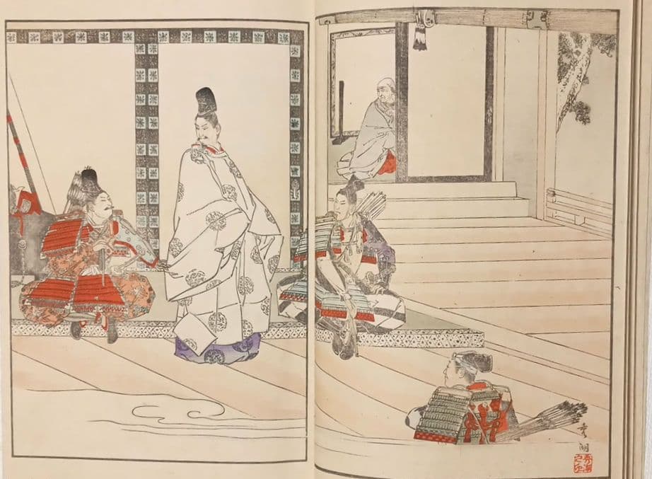 版画本日本歴史画報第ニ號（多色刷り木版画本)編輯者松本楓湖大倉書店明治25年出版