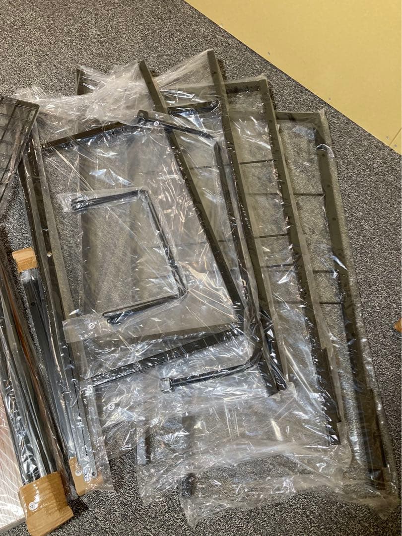 エカンズ 棚付きランドリーラック LSH-500B バスケットタイプ ブラック