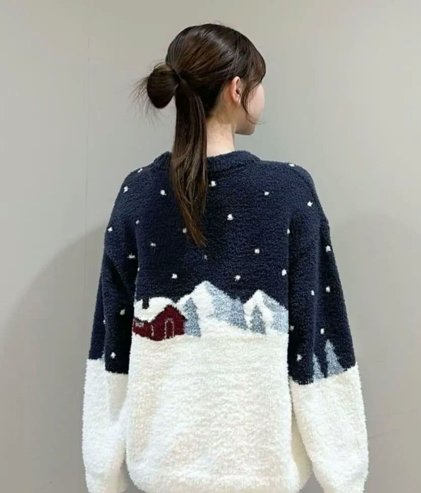 ジェラートピケ【HOLIDAY】スキーベアジャガードプルオーバー+ロングパンツ