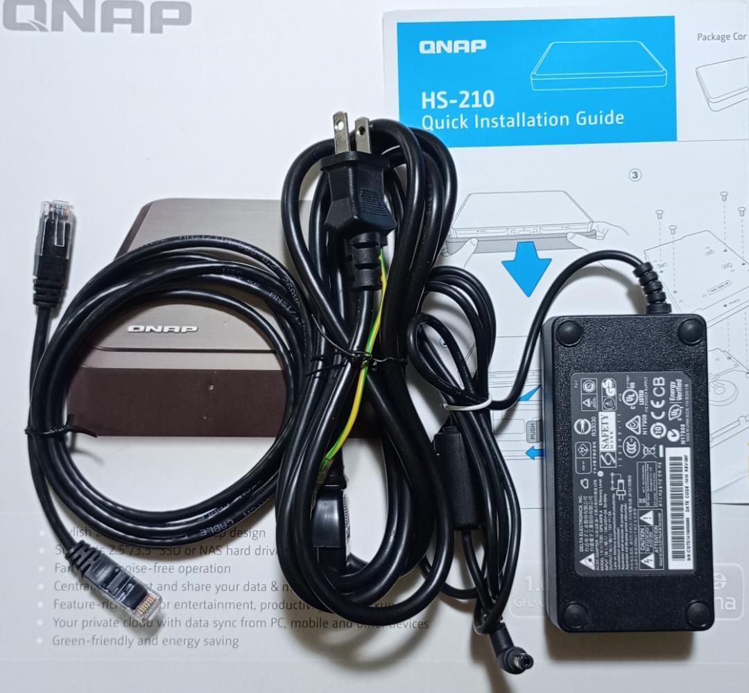★【動作品】QNAP HS-210 2TBファンレス NAS 静音②【送料無料】