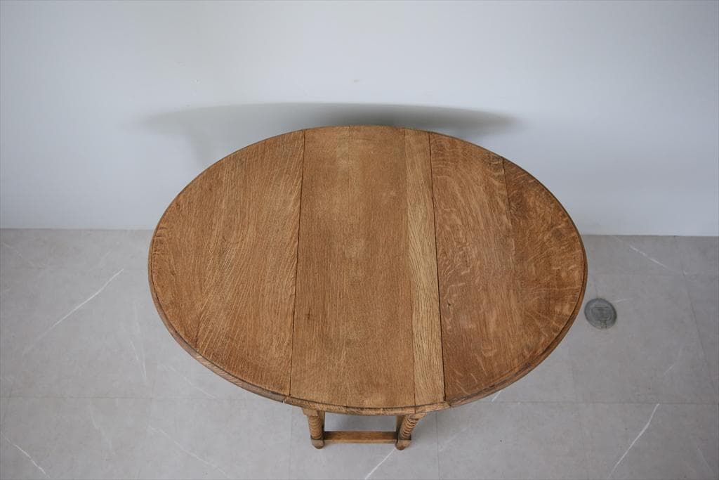 英国アンティーク木製ゲートレッグテーブル/ダイニング机バタフライ(89-172)