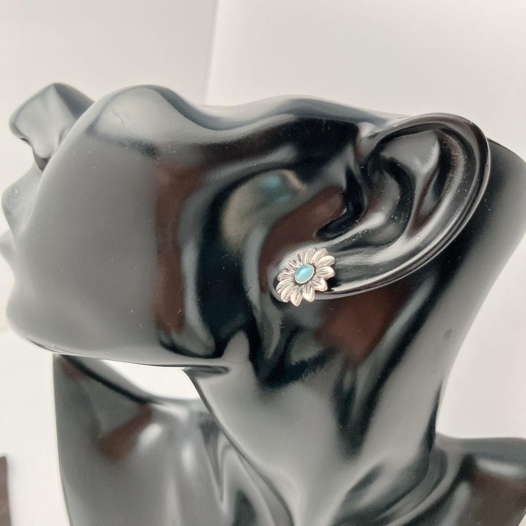 グッチ GUCCI 925 ターコイズ ピアス シルバー レディース Y753