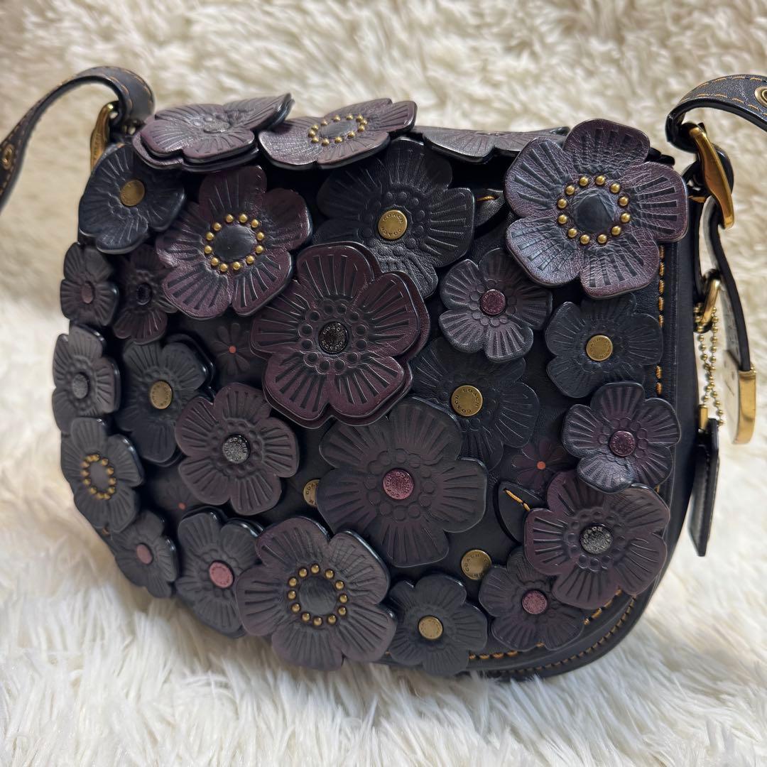 【激レア】COACH ショルダーバッグ　花柄　38195 レザー　斜めがけ