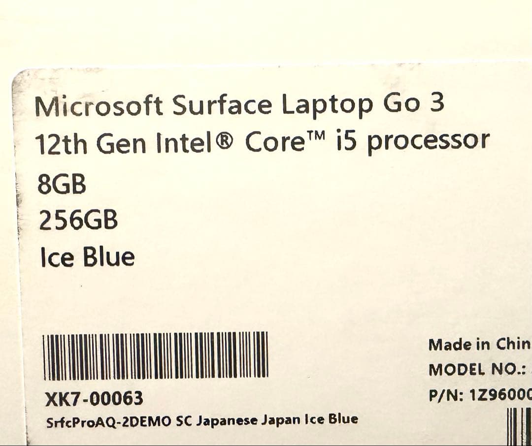 Windowsノート本体 Microsoft Surface Laptop Go 3 8GB 256G