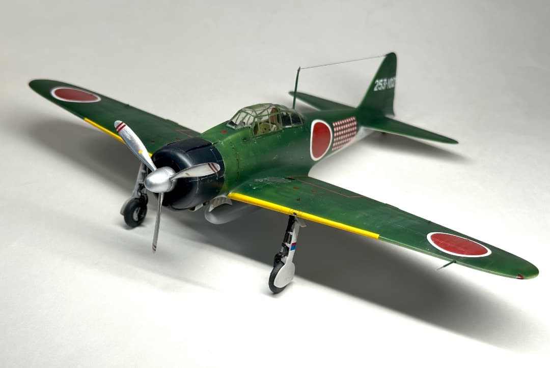 【完成品】タミヤ 1/48 零戦21型 岩本飛曹長搭乗機