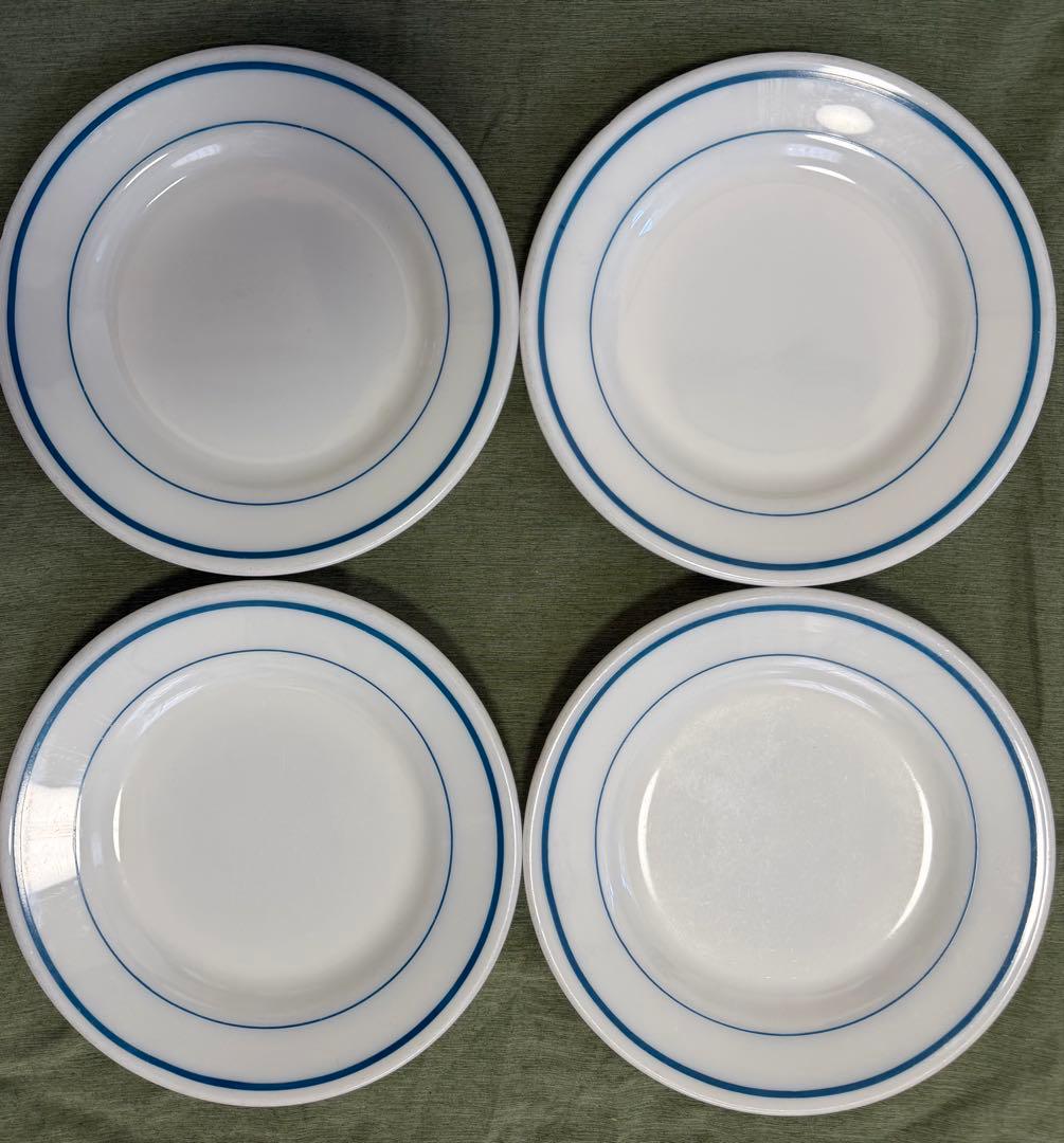 米軍 実物 PYREX ディナープレート 4枚 USN②