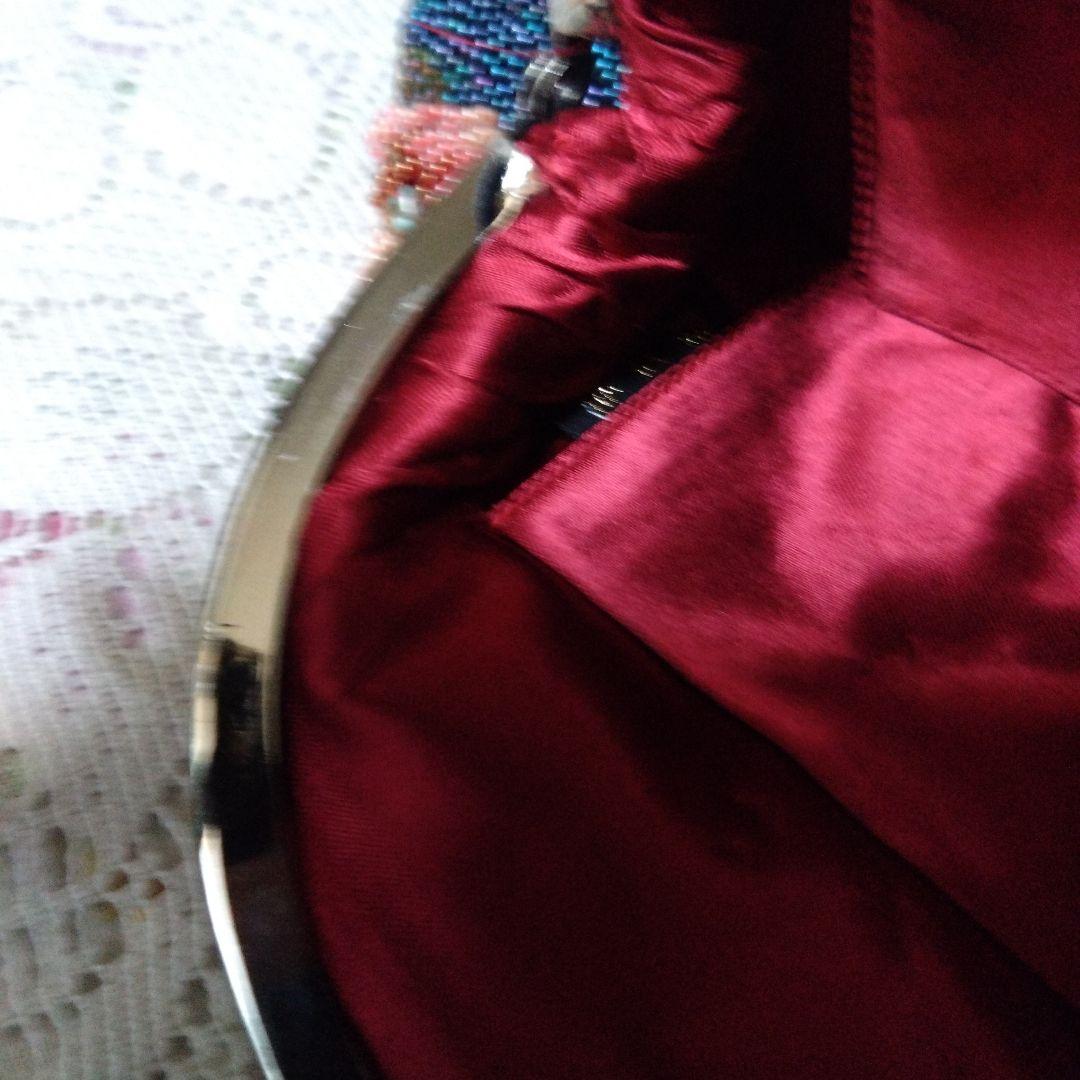 花柄刺繍ビーズバッグ昭和レトロ、和装、浴衣洋装などです。