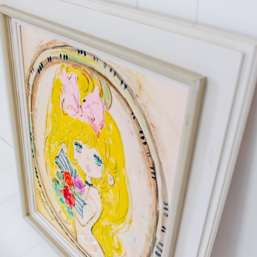 水森亜土 油彩(原画) Rose room F10号