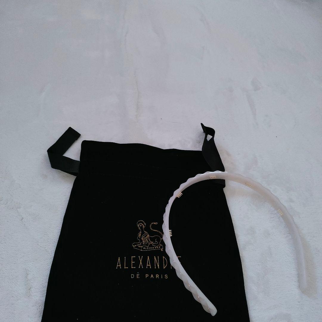 アレクサンドルドゥパリ カチューシャ ホワイト スワロフスキー ヘアアクセサリー