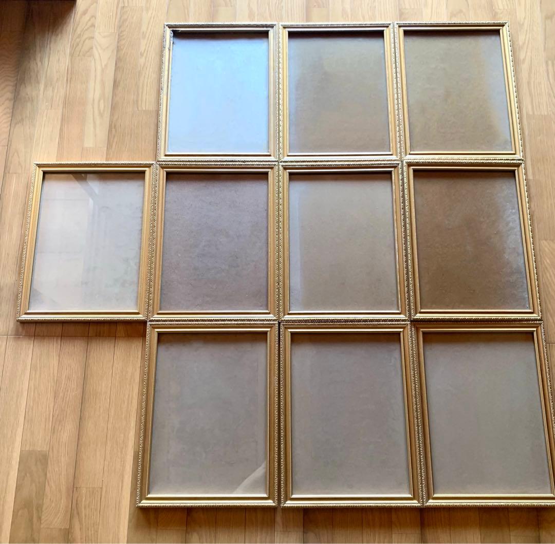 ◆額縁 金縁 まとめ売り10個 アンティークインテリア ゴールドゴージャス④