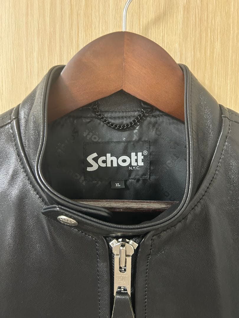 【極美品】Schott 70S シングル ライダース レザー ジャケット XL