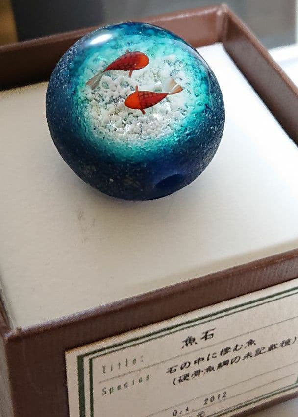 貴重です！ 増永元さん彩元堂 とんぼ玉 光る魚石