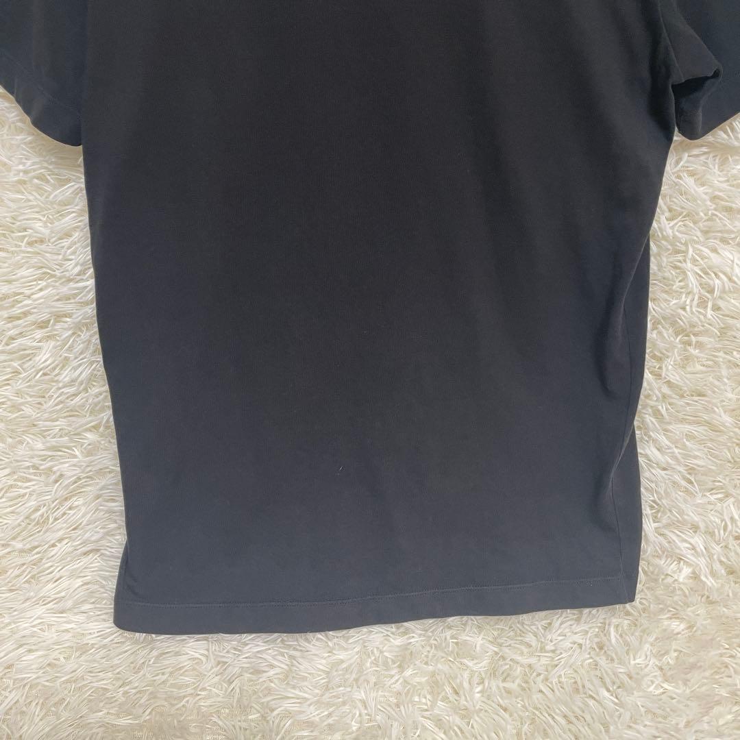 【特別価格】MONCLER ラバー　ロゴ Tシャツ 黒 半袖 立体ロゴ　英字