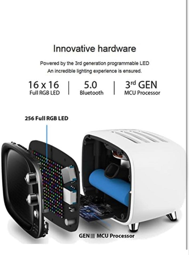 Divoom TIVOO レトロTV型モニター搭載 Bluetoothスピーカー