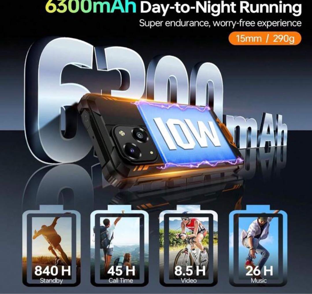 OUKITEL WP32 頑丈なスマートフォン SIMフリー、6\"ディスプレイ、