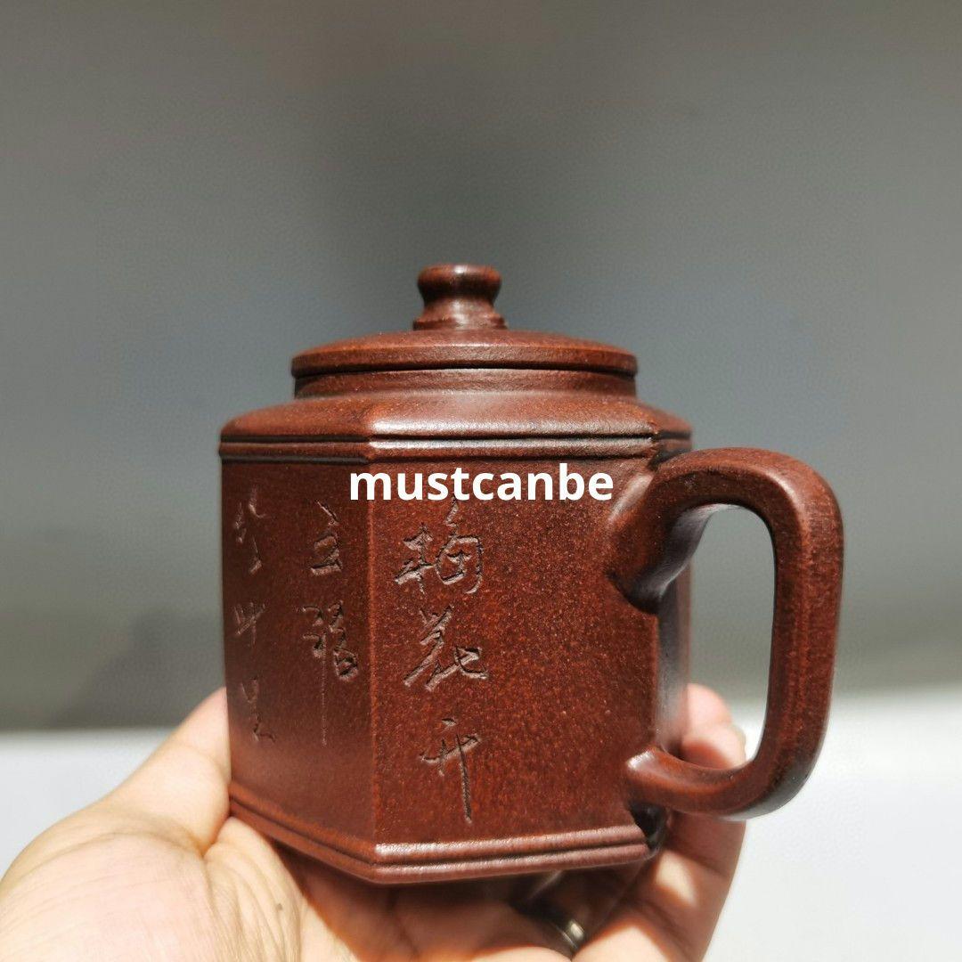 茶器 六方紫砂壷茶壺 煎茶器 茶道具 工芸品 置物