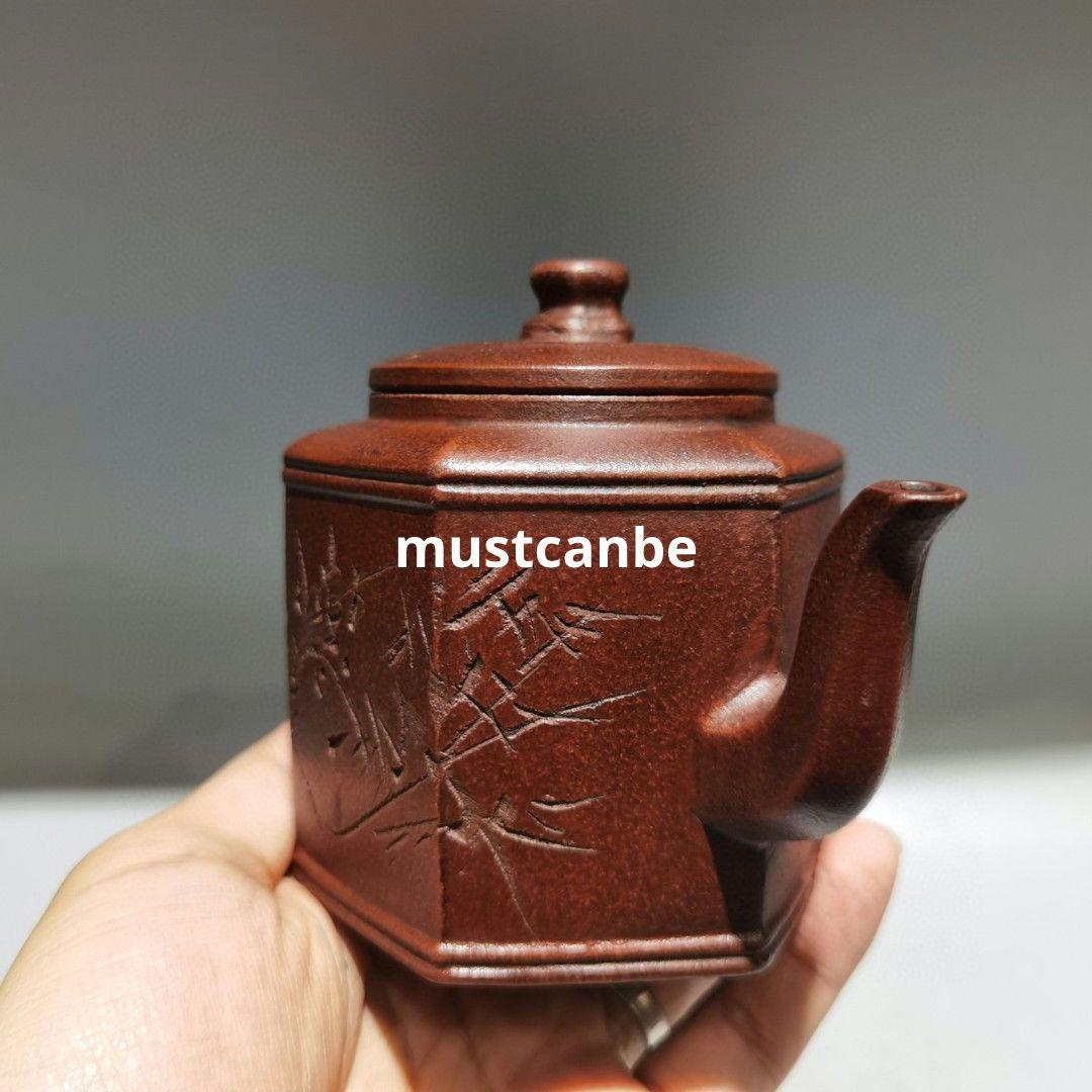 茶器 六方紫砂壷茶壺 煎茶器 茶道具 工芸品 置物