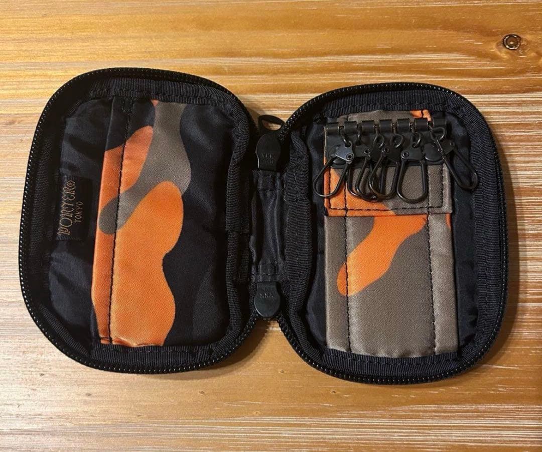 PORTER キーケース　カモフラージュ/オレンジ