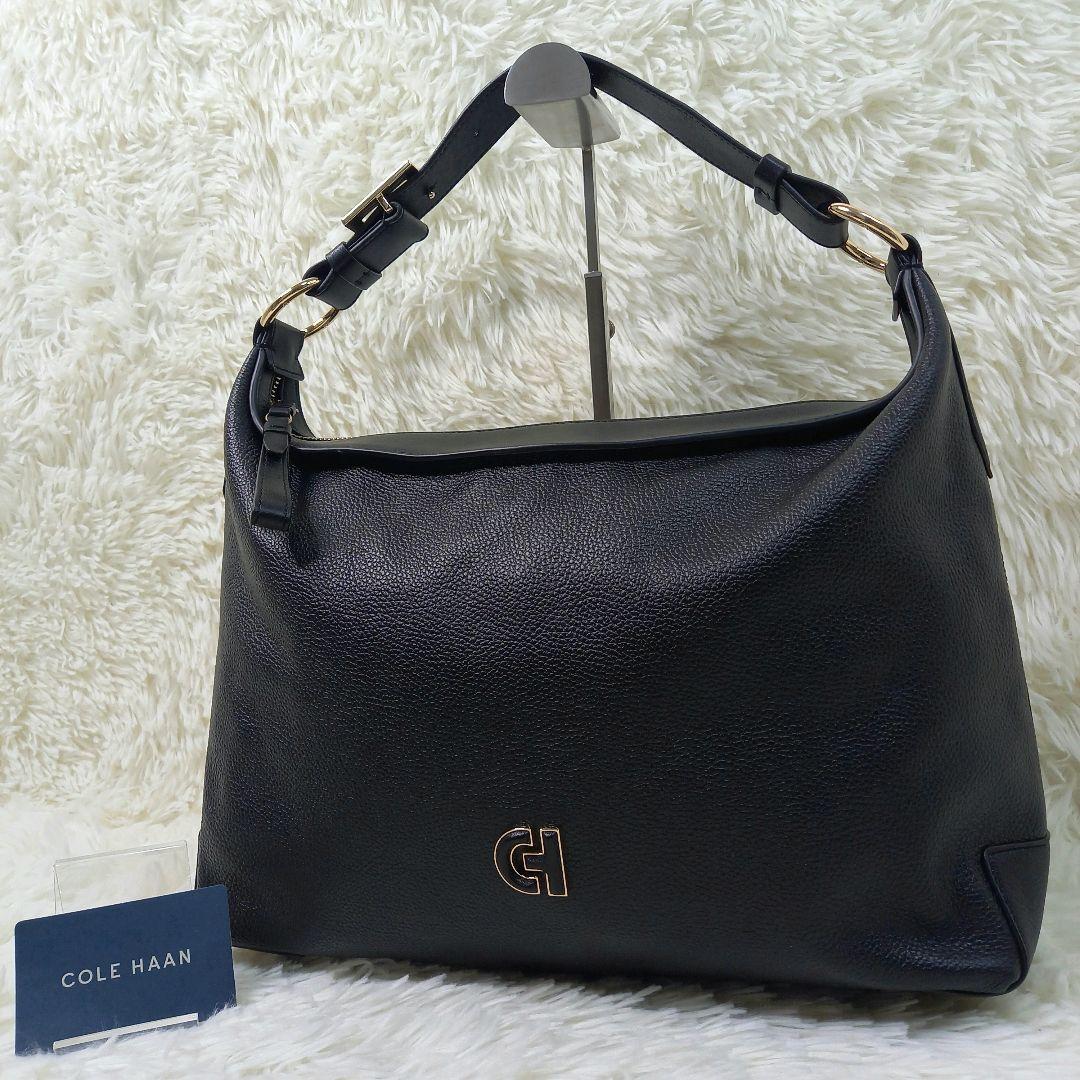 【未使用・現行】COLE HAAN カミラ ホーボー レザー ワンショルダー 黒