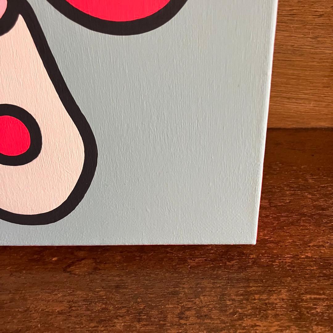 美品　モニョチタポミチ　ぎょうざちゃん食わせろ〜　原画　アクリル　キャンバス