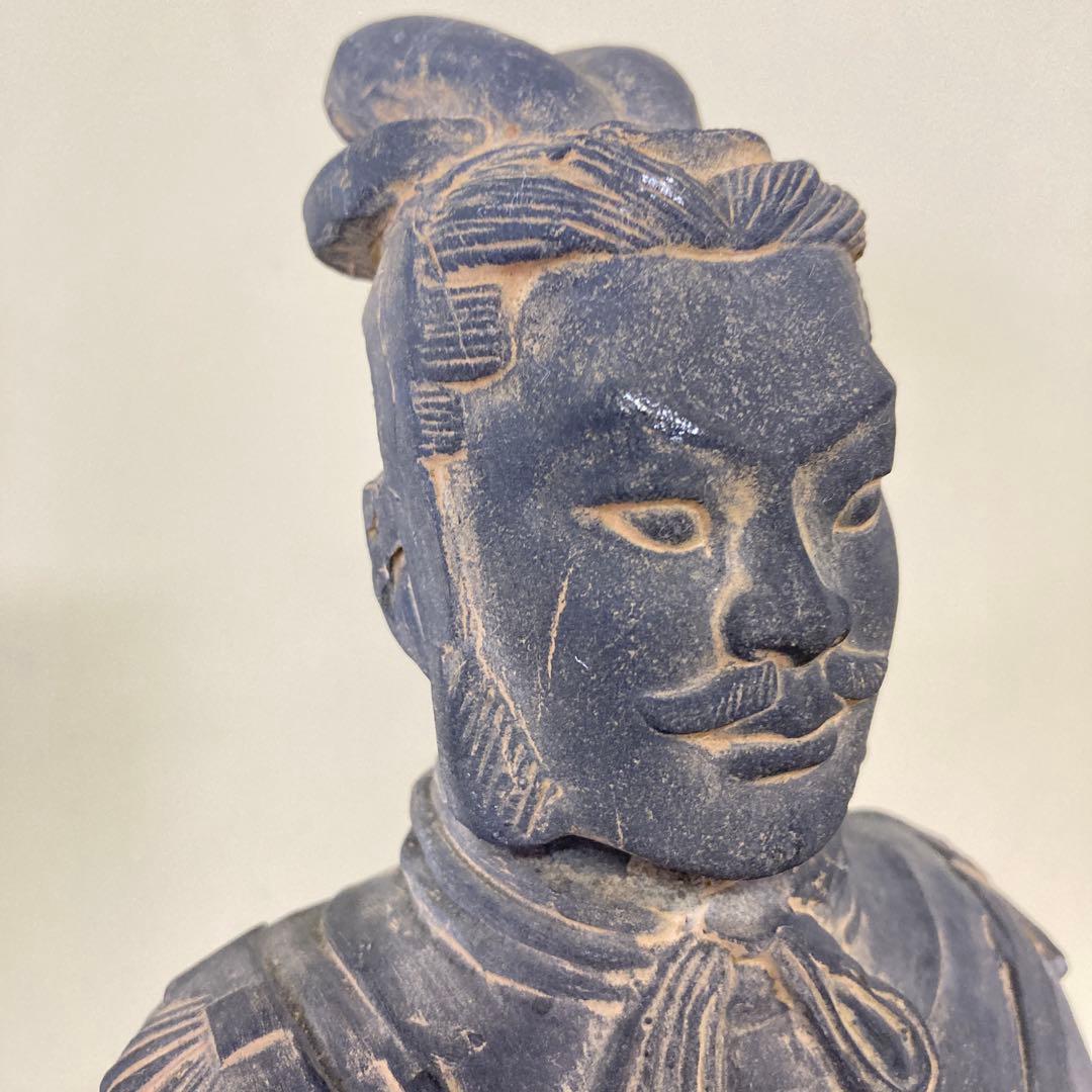 E4 兵馬俑 置物 オブジェ 始皇帝 始皇帝陵 秦の始皇帝 将軍 武官 中国骨董