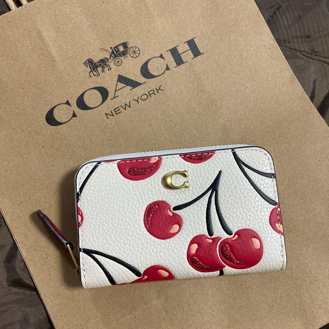 COACH チェリー柄 ケース　コーチ　正規品　さくらんぼ　財布　カード