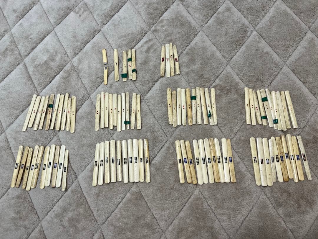 【象牙調】麻雀牌セット 昭和レトロ　希少　骨董【骨】