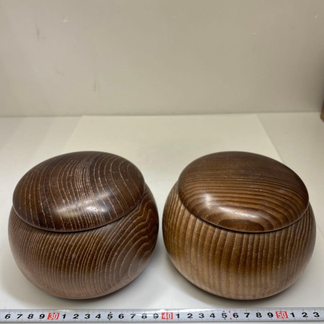 日向産碁石　本那智黒碁石　921g(白)1040g(黒) 東な7-0311①