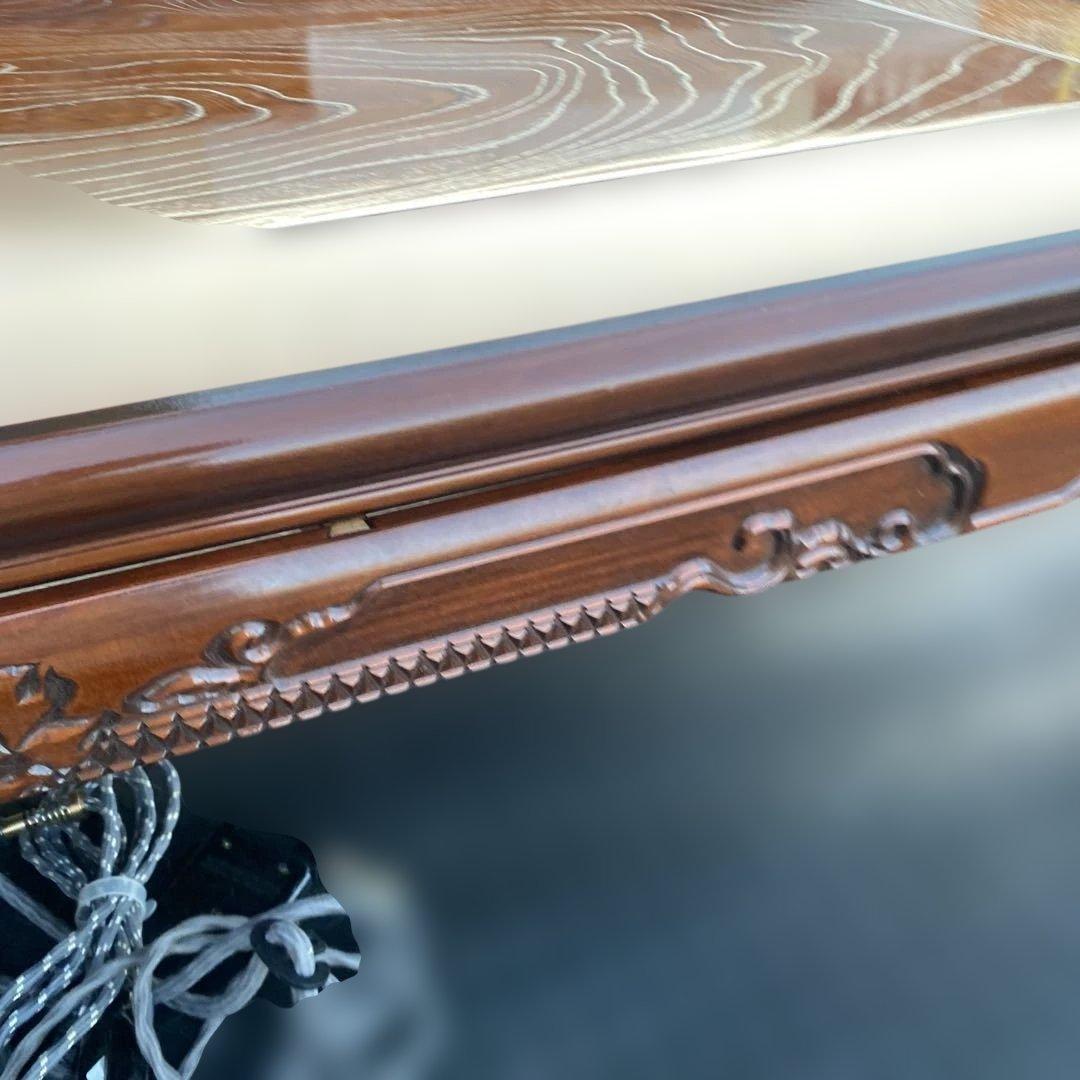 引き取りも歓迎家具調こたつ　長方形　木製こたつテーブル ダークブラウン座卓家具調