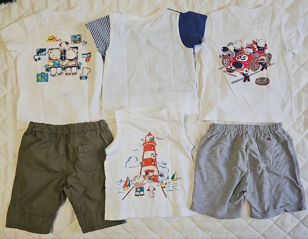 ファミリア familiar 90 おはなしTシャツ ショートパンツ 6点セット