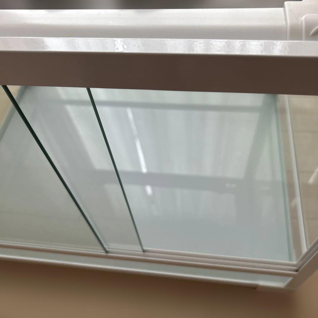 飼育ケージ 透明ガラス メッシュ蓋付き　付属品3個　爬虫類ケージ