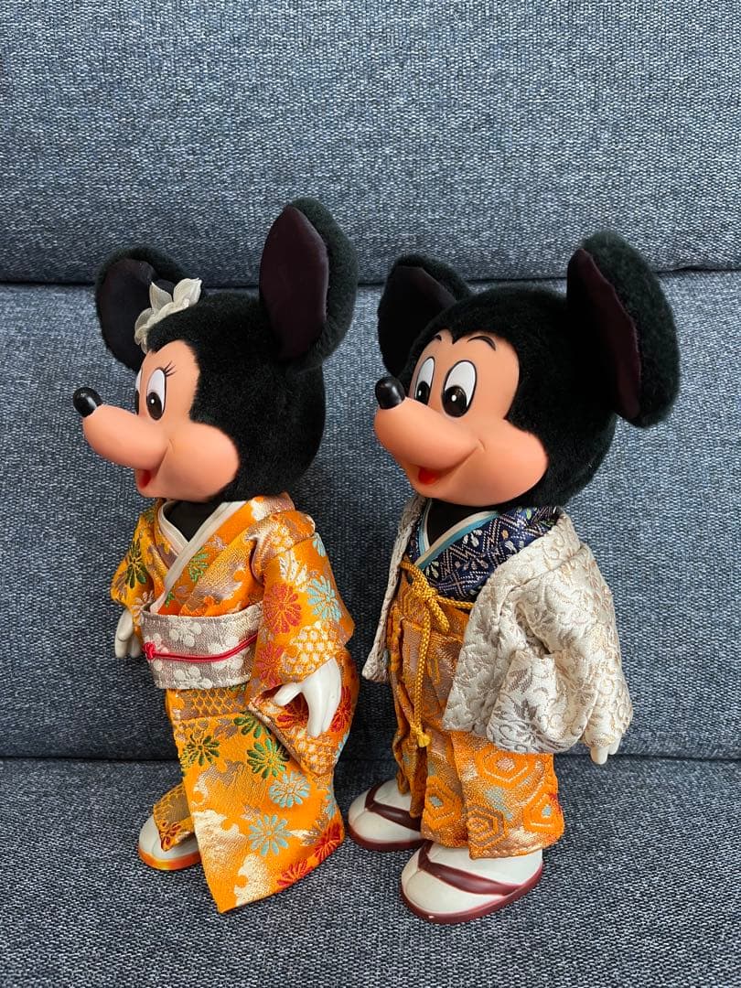 ミッキーミニー　フィギュア　ヤングエポック　着物　レトロ