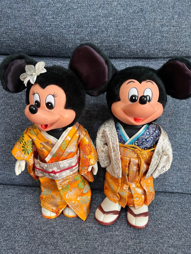 ミッキーミニー　フィギュア　ヤングエポック　着物　レトロ