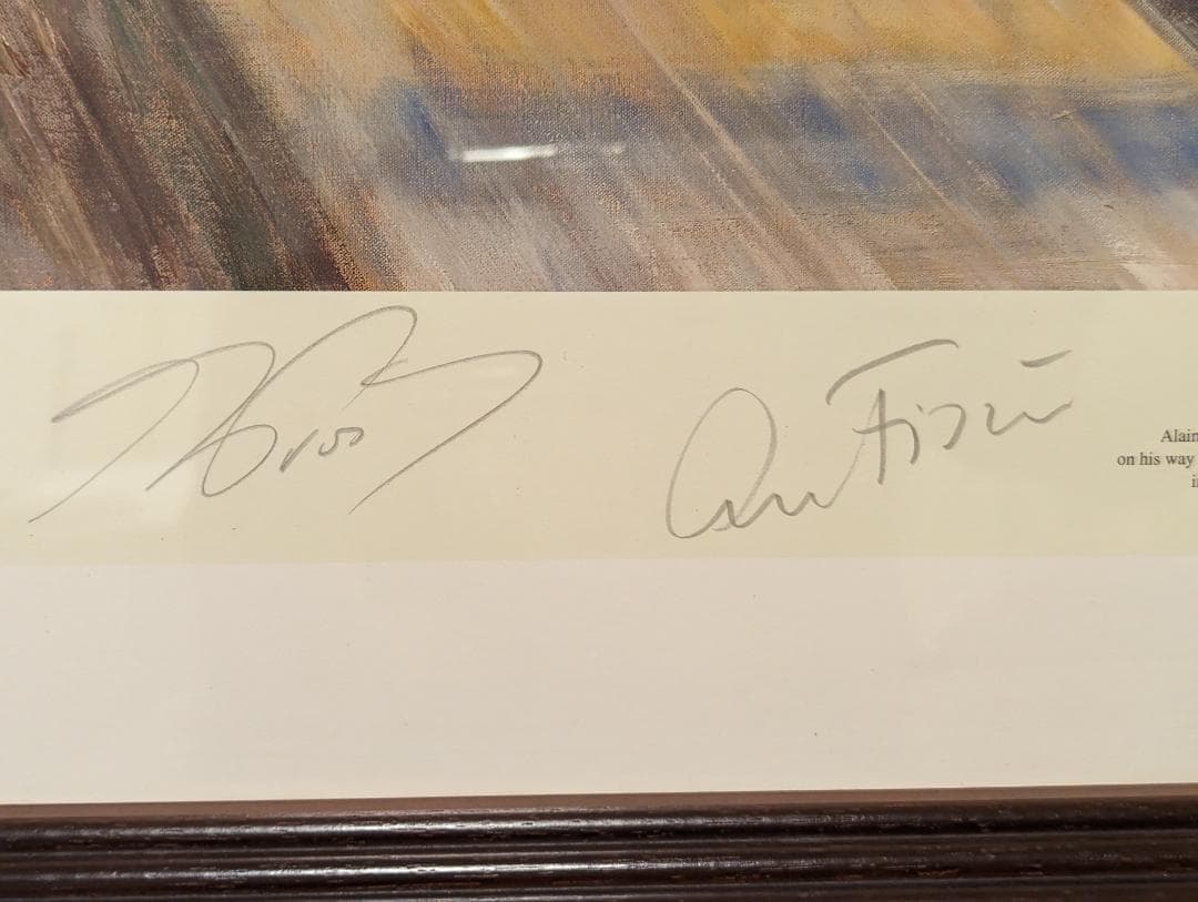 Ferrari 100 by Alan Fearnley アランプロスト サイン