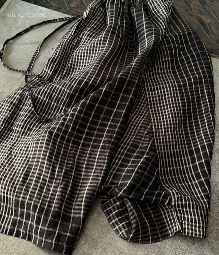ichi Antiquites 限定 ヴィンテージチェックサルエルパンツ