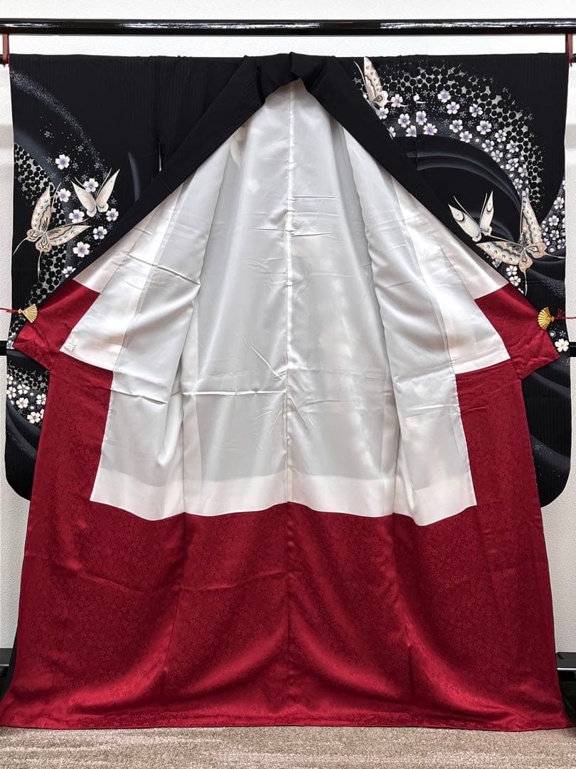 振袖 銀刺繍 銀彩 金彩 蝶 紋意匠 ガード加工済 S200