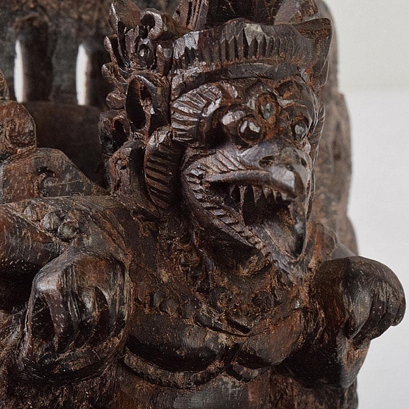 バリ島　インドネシア　木彫　ガルーダ像　置物　N　8580