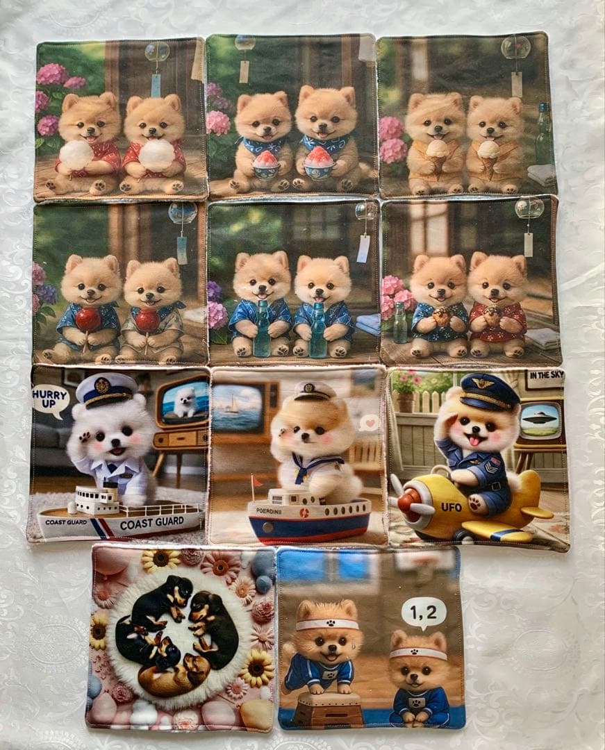 Guri　みんなでごろ寝わんこ　小物入れ