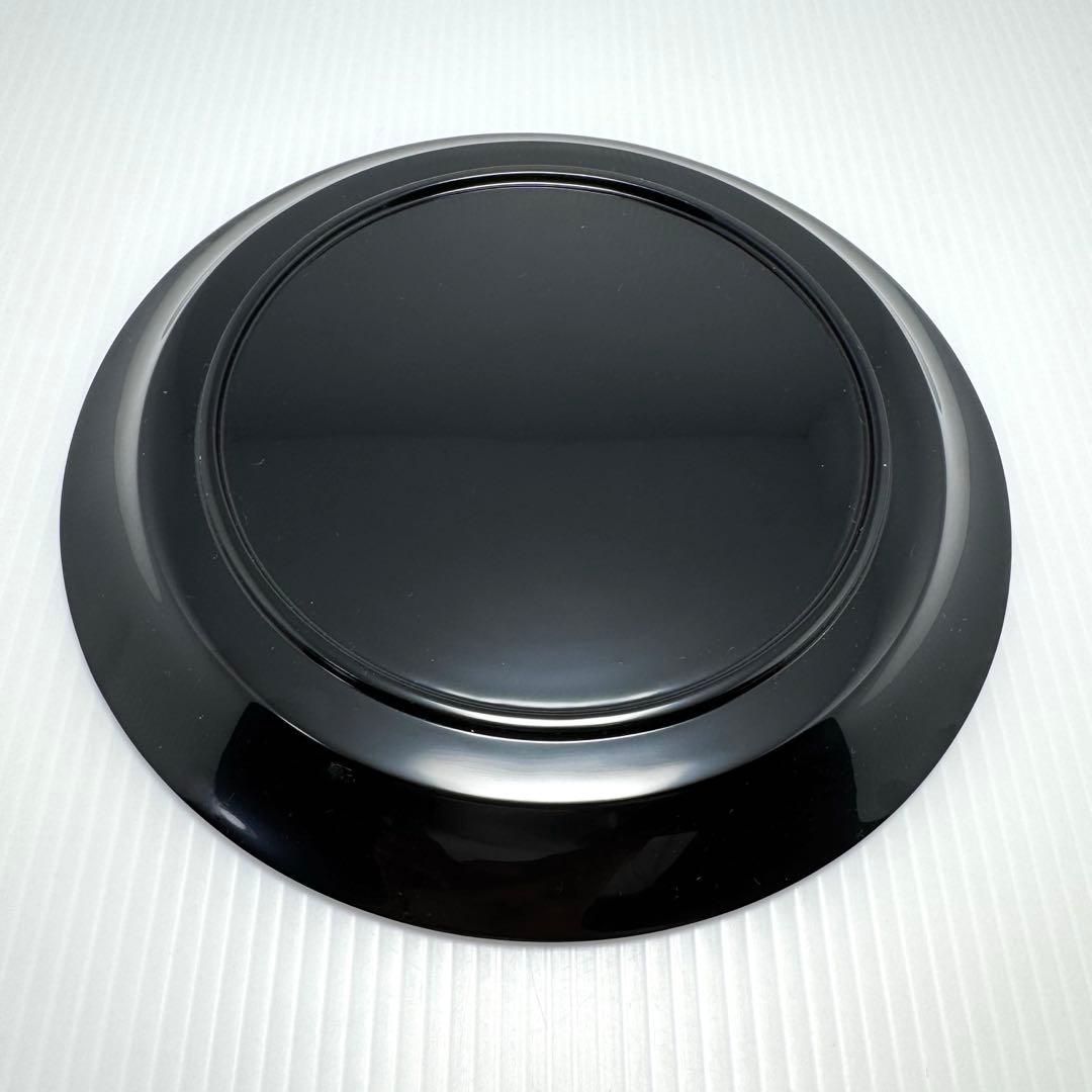 新品未使用 輪島塗 沈金 沈銀 漆器 皿 菓子皿 和皿 和柄 共箱 説明書