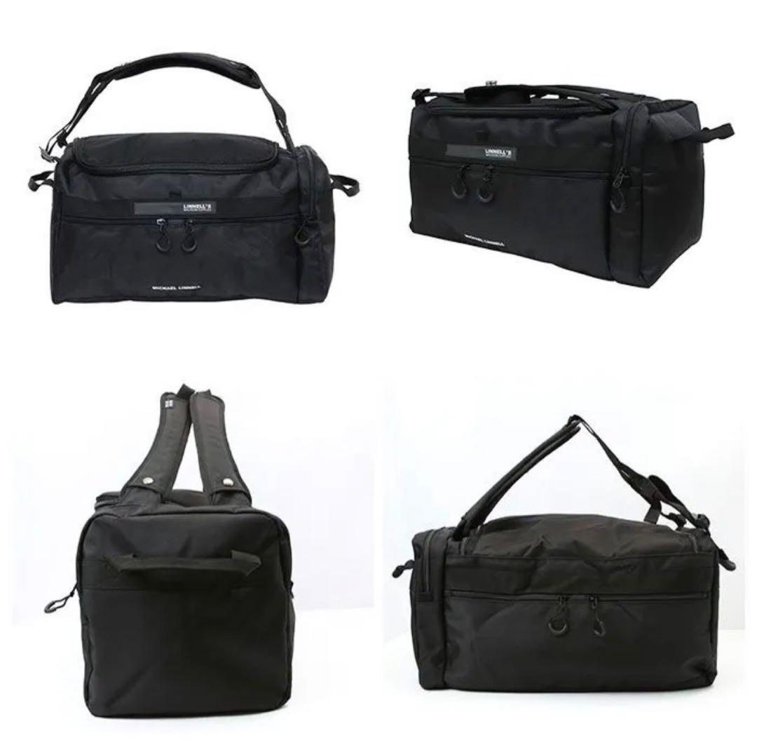 【未使用】MICHAEL LINNELL ボストンリュック ブラックホワイト