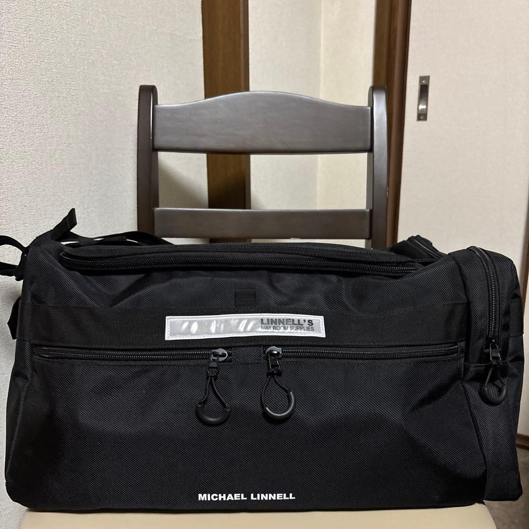 【未使用】MICHAEL LINNELL ボストンリュック ブラックホワイト