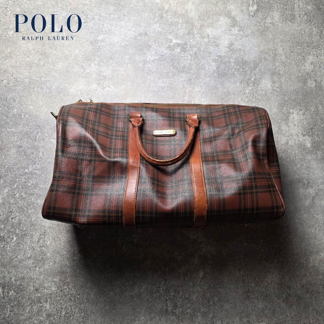 POLORALPHLAURENラルフローレン2wayボストンバッググレンチェック