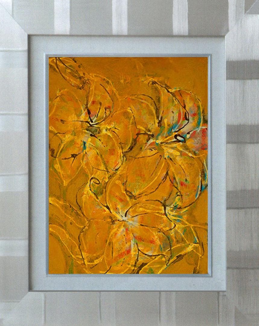 油絵 菅家令子 絵 絵画 インテリア F4-090316 花 ゆり