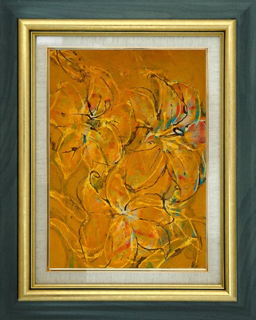 油絵 菅家令子 絵 絵画 インテリア F4-090316 花 ゆり