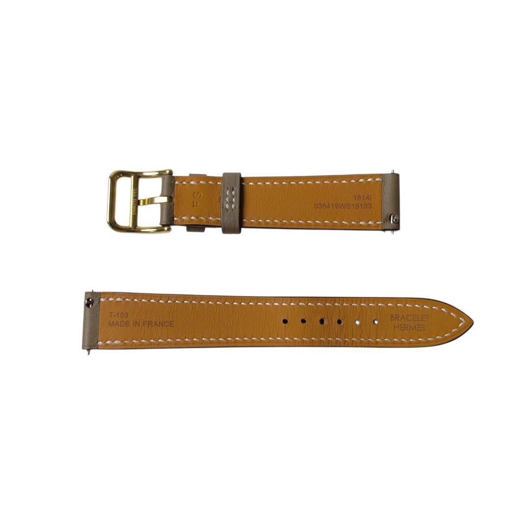 美品 エルメスHERMES Hウォッチベルト エトゥープ Z刻印 HH1.201
