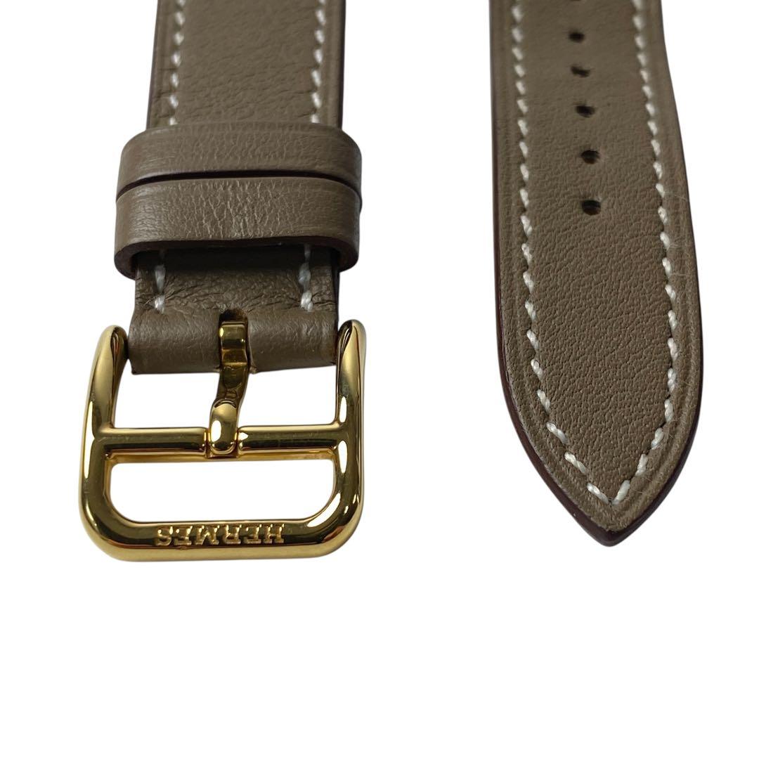 美品 エルメスHERMES Hウォッチベルト エトゥープ Z刻印 HH1.201