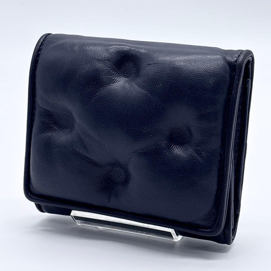 激レア✨ メゾンマルジェラ　三つ折り財布 グラムスラム　ネイビー 紺色